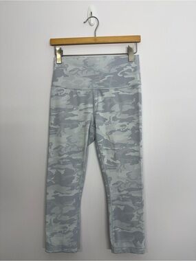 Lululemon Wunder Under Crop 21" Camo Jacquard Alpine White Starlight Sz 8